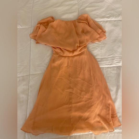 LIGHT PEACH ASOS DRESS SIZE 4 - Picture 3 of 3